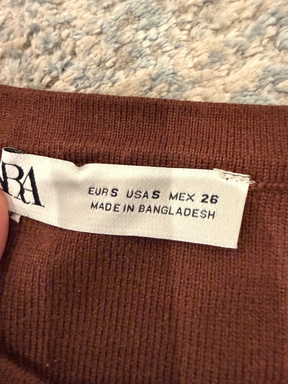 Zara Brown Ribbed Knit Tank - Picture 2 of 3